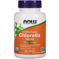 NOW Chlorella 500 мг 200 таблеток
