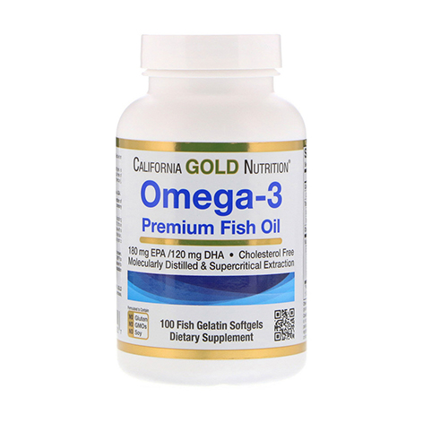California Gold Nutrition Omega-3 Premium Fish Oil 100 гелевых капсул