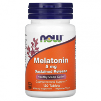 NOW Melatonin 5 мг длительного высвобождения 120 таблеток
