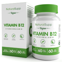 NaturalSupp B-12 Цианкобаламин 60 вегетарианских капсул