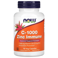 NOW C-1000 Zinc Immune 90 растительных капсул