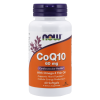 NOW CoQ10 60 мг with Omega-3 60 гелевых капсул