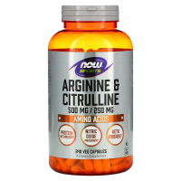 NOW Arginine&Citrulline 240 вегетарианских капсул