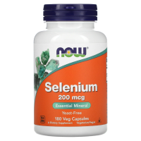 NOW Selenium 200 мкг 180 вегетарианских капсул