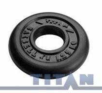 Titan Диск обрезиненный, черного цвета, 51 мм,1,25 кг