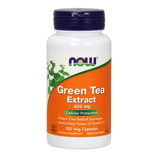 NOW Green Tea Extract 400 мг 100 вегетарианских капсул