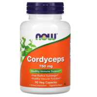 NOW Cordyceps 750 мг 90 вегетарианских капсул