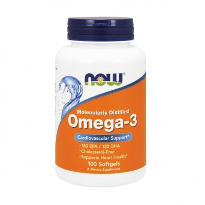 NOW Omega-3 100 гелевых капсул