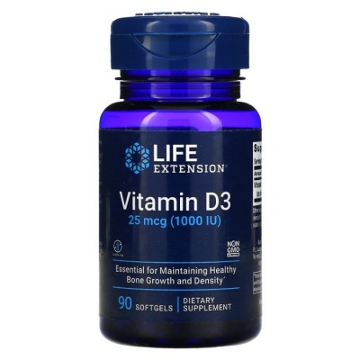 Life Extension Vitamins D3 1000 МЕ 90 гелевых капсул